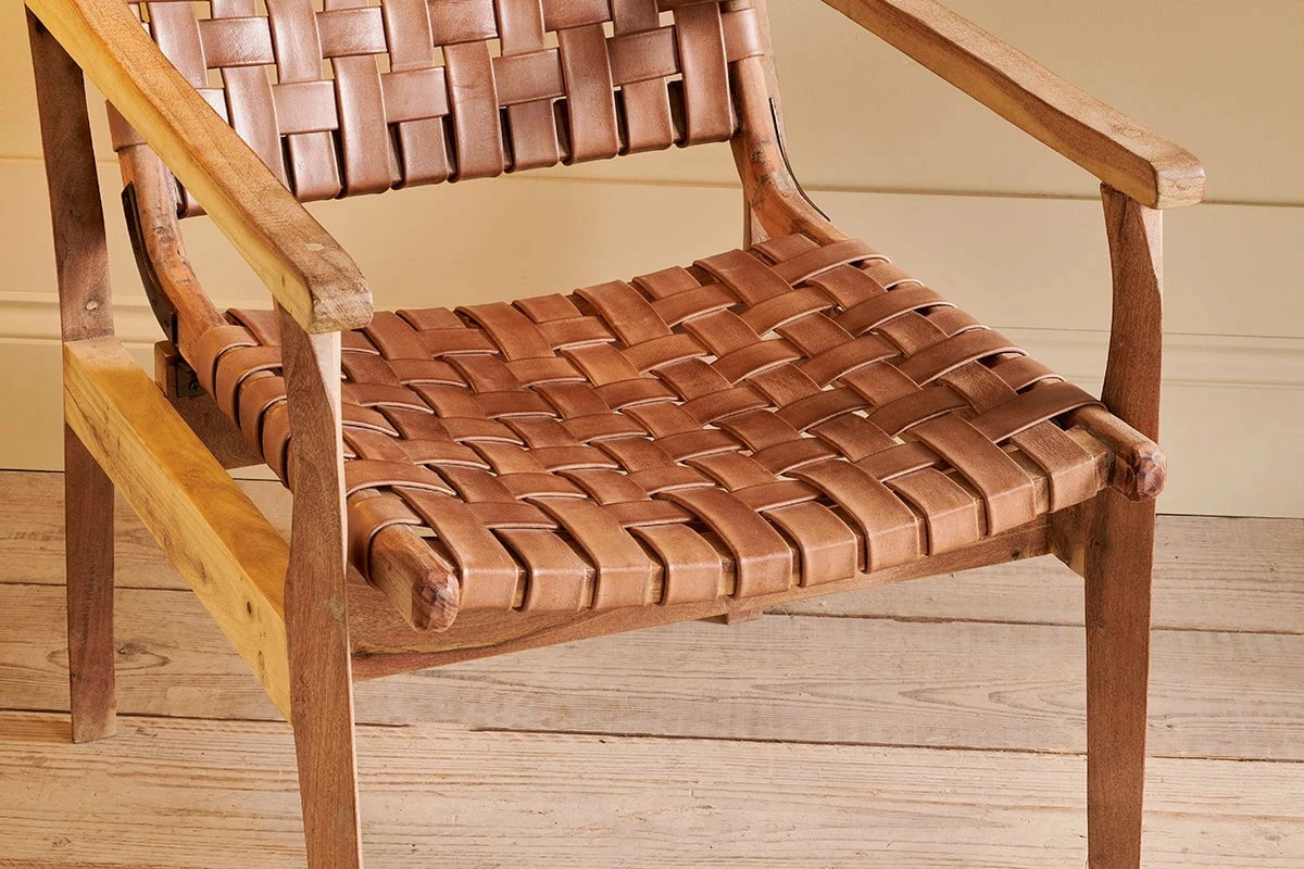 Adembi Woven Leather Armchair 9 Adembi Woven Leather Armchair - Image 7