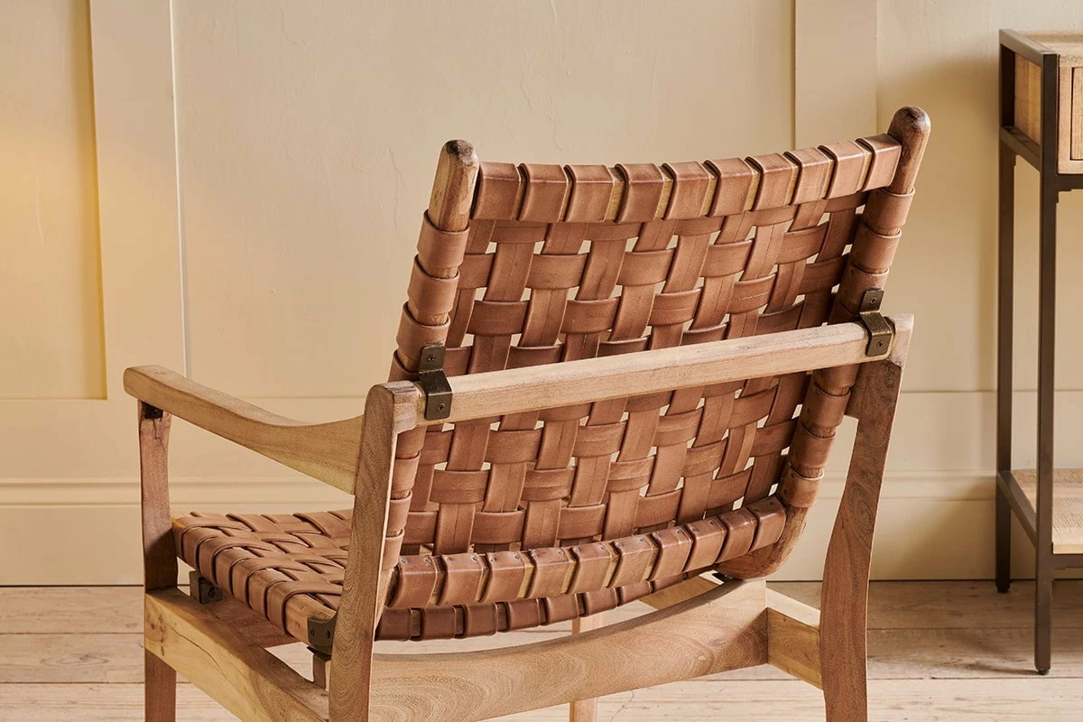 Adembi Woven Leather Armchair 7 Adembi Woven Leather Armchair - Image 5