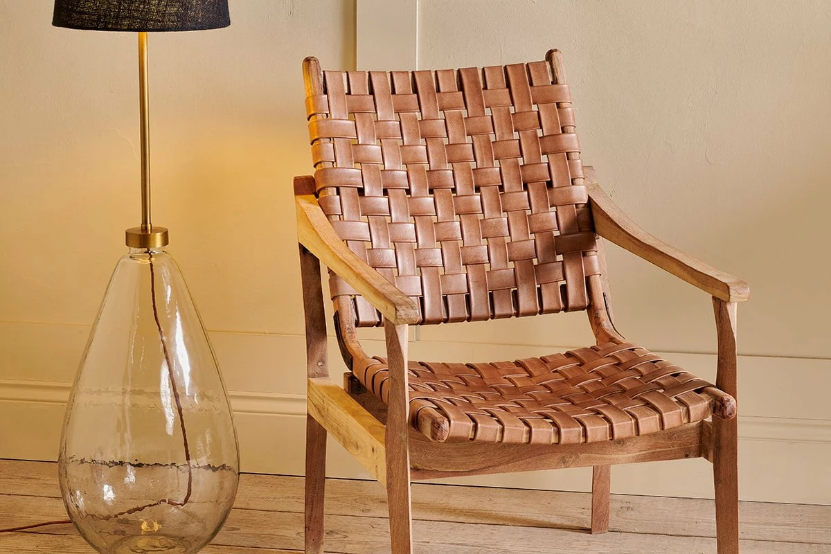 Adembi Woven Leather Armchair 8 Adembi Woven Leather Armchair - Image 6