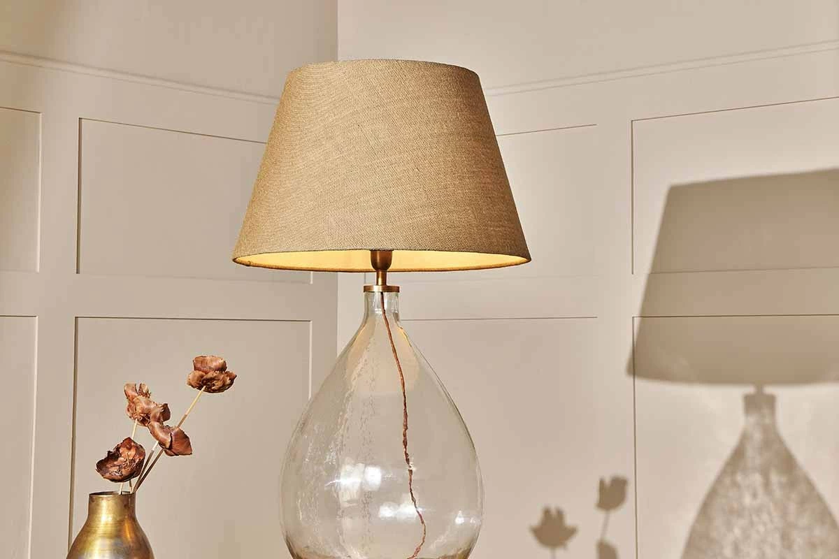 Agatha Recycled Glass Statement Table Lamp - Clear 5 Agatha Recycled Glass Statement Table Lamp - Clear - Image 3