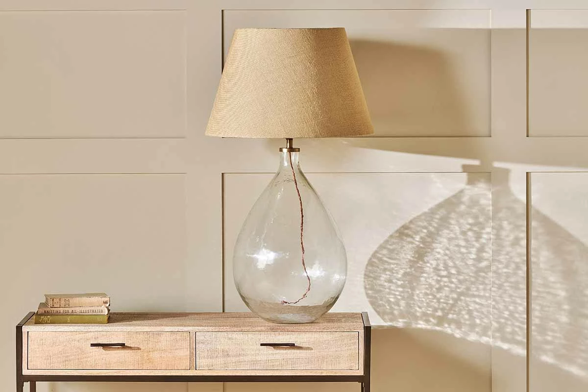 Agatha Recycled Glass Statement Table Lamp - Clear 4 Agatha Recycled Glass Statement Table Lamp - Clear - Image 2