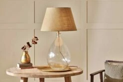 Agatha Recycled Glass Statement Table Lamp - Clear