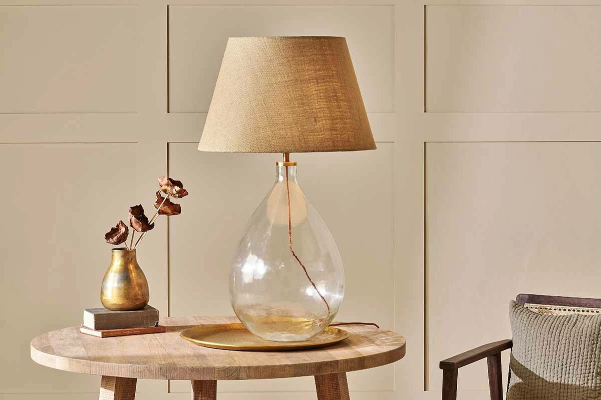 Agatha Recycled Glass Statement Table Lamp - Clear 3 Agatha Recycled Glass Statement Table Lamp - Clear
