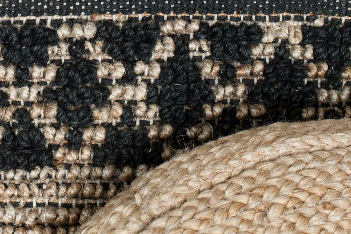Ambara Jute Rug - Black & Natural - 150 X 240cm 4 Ambara Jute Rug - Black & Natural - 150 X 240cm - Image 2
