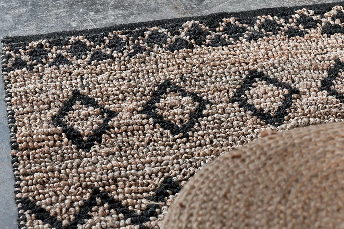 Ambara Jute Rug - Black & Natural - 150 X 240cm 5 Ambara Jute Rug - Black & Natural - 150 X 240cm - Image 3