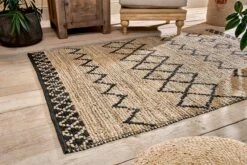 Ambara Jute Rug - Black & Natural - 150 X 240cm