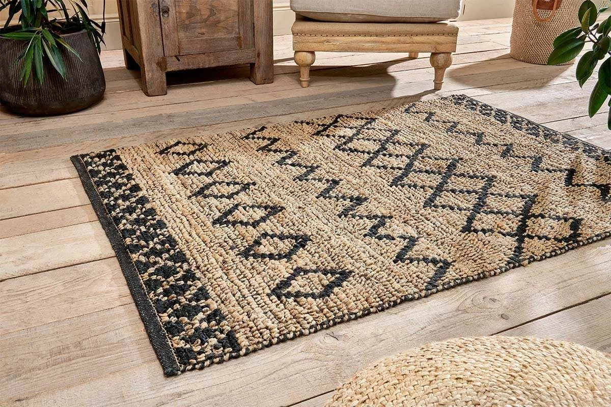 Ambara Jute Rug - Black & Natural - 120 X 180cm 3 Ambara Jute Rug - Black & Natural - 120 X 180cm