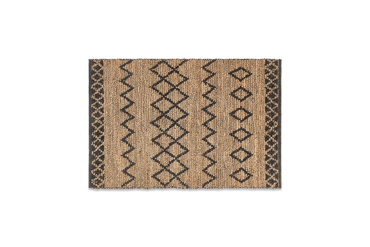 Ambara Jute Rug - Black & Natural - 120 X 180cm 6 Ambara Jute Rug - Black & Natural - 120 X 180cm - Image 4