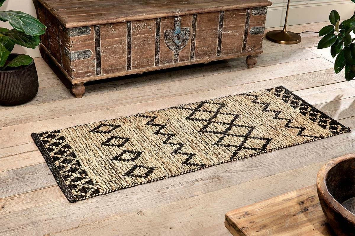 Ambara Jute Runner - Black & Natural - 177 X 66cm 3 Ambara Jute Runner - Black & Natural - 177 X 66cm