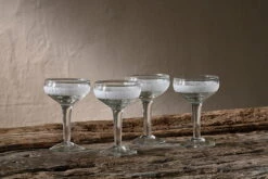 Anara Etched Champagne Glass - Clear (Set Of 4)