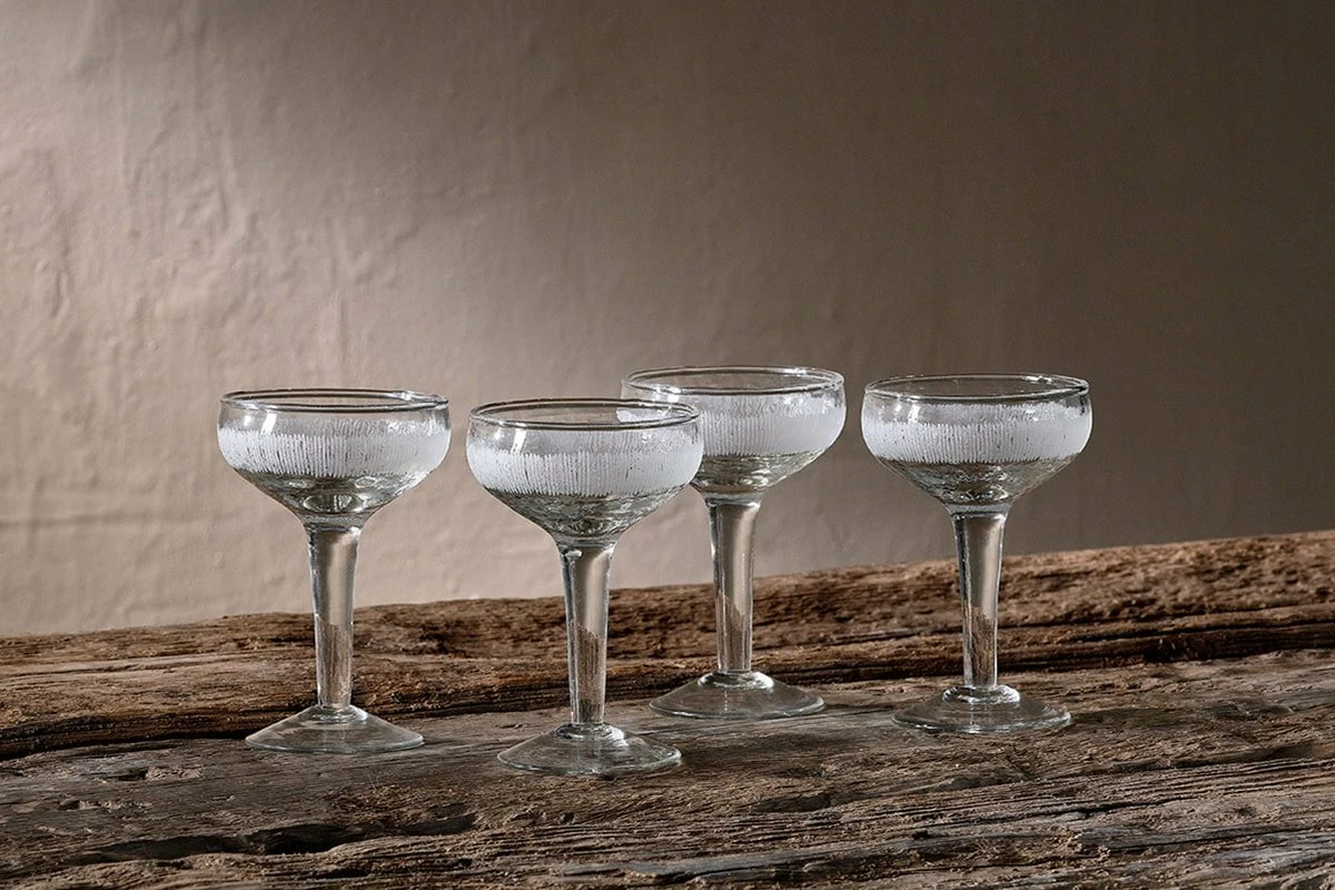 Anara Etched Champagne Glass - Clear (Set Of 4) 3 Anara Etched Champagne Glass - Clear (Set Of 4)