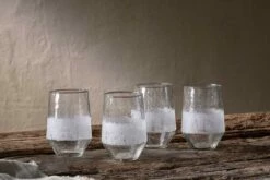 Anara Etched Tumbler - Clear - (Set Of 4) - Large