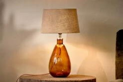 Baba Recycled Glass Lamp - Burnt Amber - Small Tall 9 Baba Recycled Glass Lamp - Burnt Amber - Small Tall -furniture Sales Store nkuku baba glass lamp burnt amber small tall 5055672407171 29411470016688