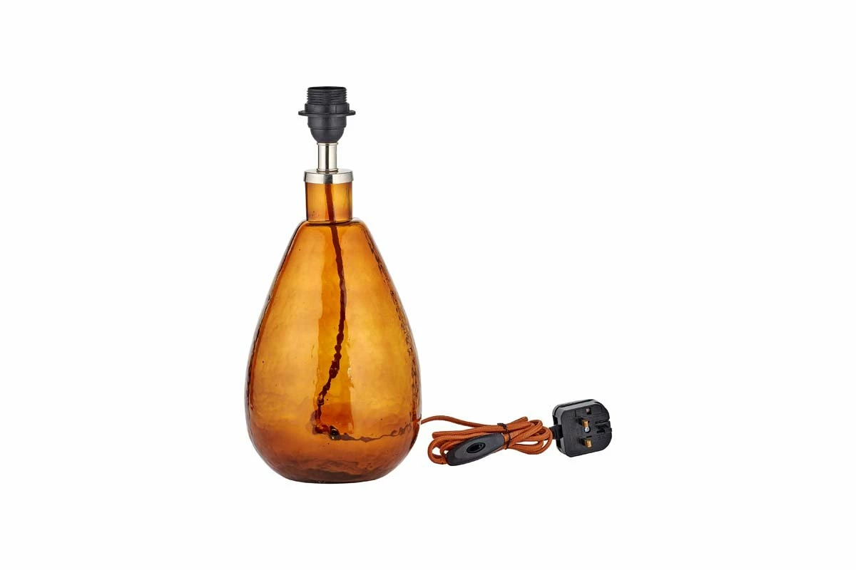 Baba Recycled Glass Lamp - Burnt Amber - Small Tall 6 Baba Recycled Glass Lamp - Burnt Amber - Small Tall - Image 4