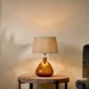 Baba Recycled Glass Lamp - Burnt Amber - Small Wide