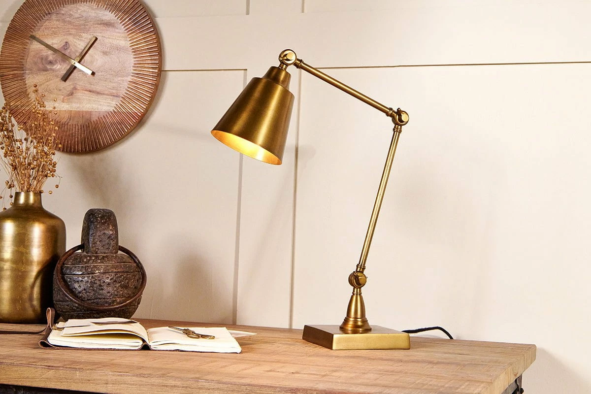 Bakir Metal Task Desk Lamp - Antique Brass 9 Bakir Metal Task Desk Lamp - Antique Brass - Image 7
