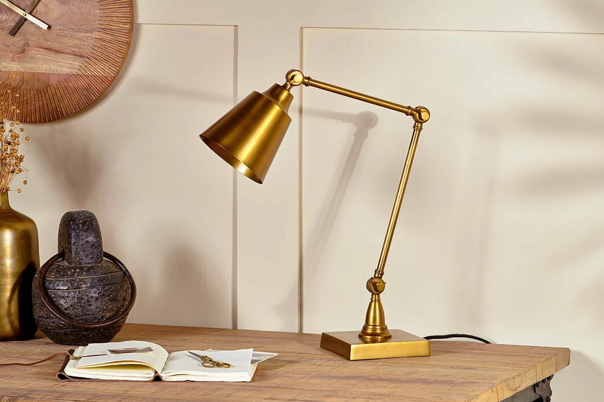 Bakir Metal Task Desk Lamp - Antique Brass 4 Bakir Metal Task Desk Lamp - Antique Brass - Image 2