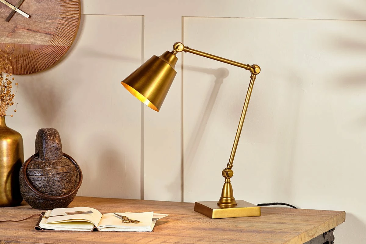 Bakir Metal Task Desk Lamp - Antique Brass 3 Bakir Metal Task Desk Lamp - Antique Brass