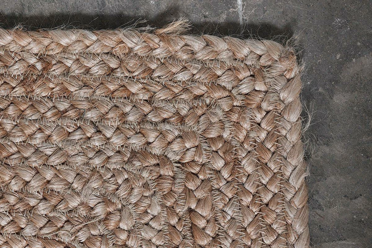 Braided Hemp Rug - Natural 6 Braided Hemp Rug - Natural - Image 4