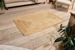 Braided Hemp Rug - Natural