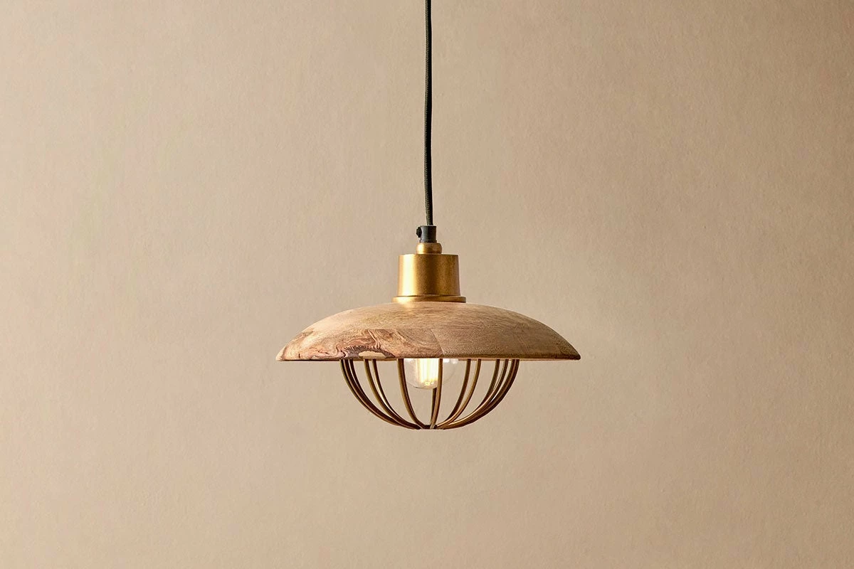 Chakai Wood & Metal Pendant - Small 3 Chakai Wood & Metal Pendant - Small