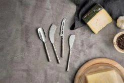 Darsa Cheese Knife Set - Brushed Silver (Set Of 4)