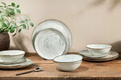 Dhanuk Ceramic Dinnerware Set - (Set Of 12)