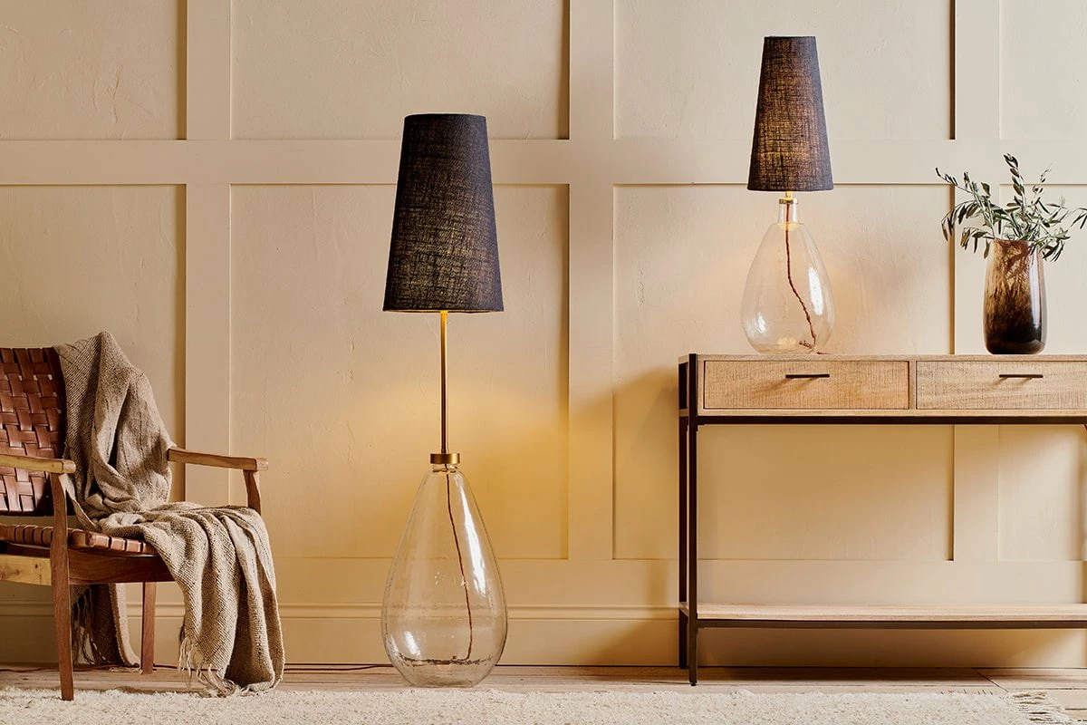 Dia Jute Tall Lampshade - Ink 3 Dia Jute Tall Lampshade - Ink