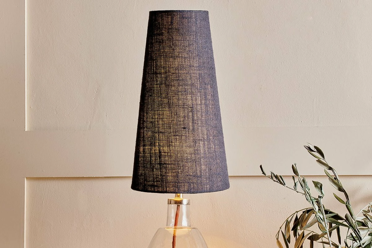 Dia Jute Tall Lampshade - Ink 6 Dia Jute Tall Lampshade - Ink - Image 4