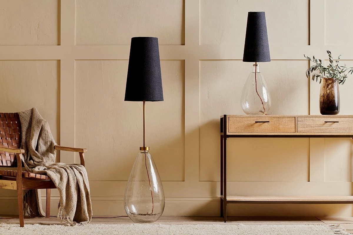 Dia Jute Tall Lampshade - Ink 4 Dia Jute Tall Lampshade - Ink - Image 2