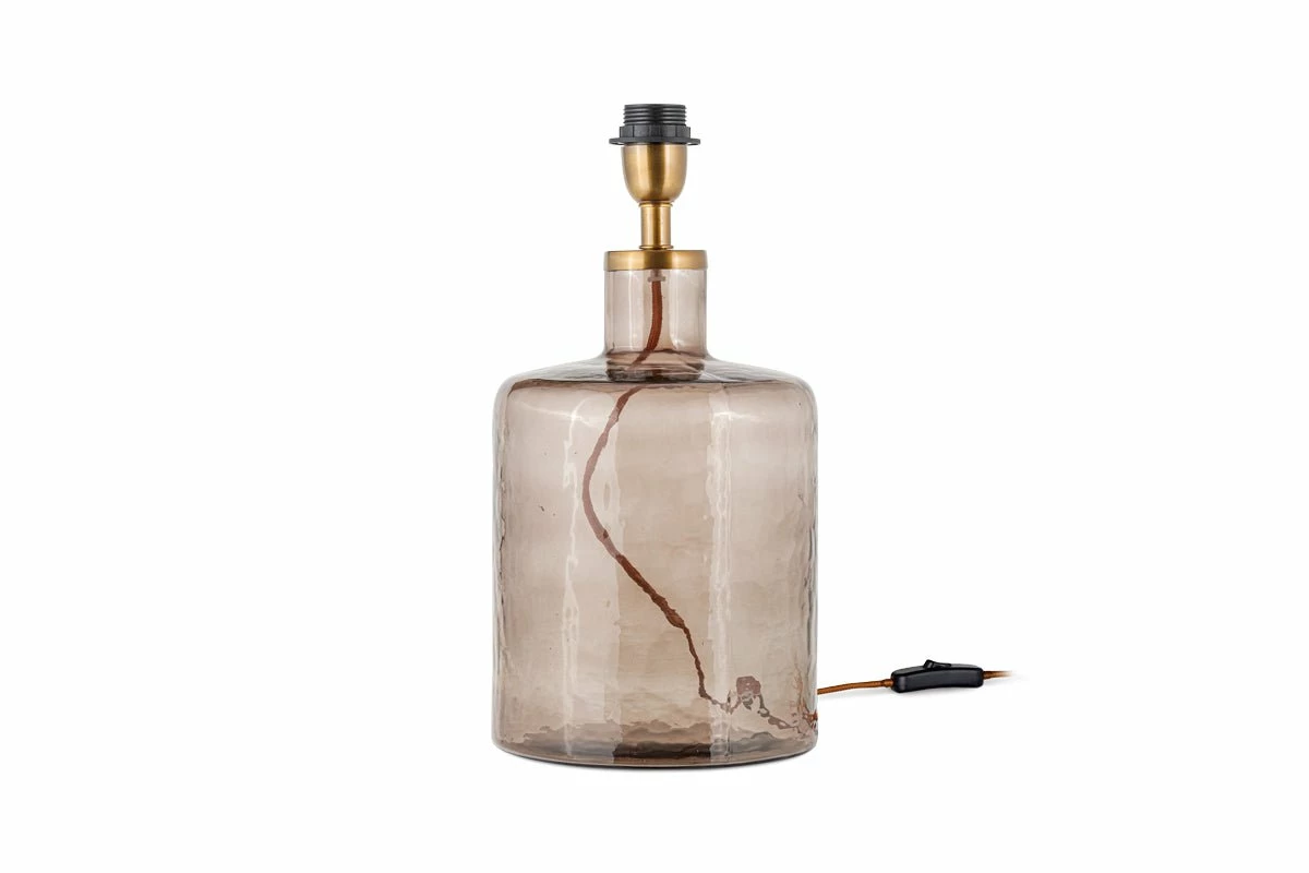 Edina Recycled Glass Table Lamp - Smoke Brown - Small 7 Edina Recycled Glass Table Lamp - Smoke Brown - Small - Image 5