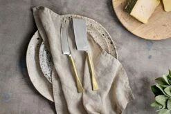 Ena Cheese Knife Set - Brushed Gold (Set Of 2)