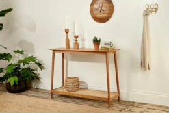 Erabar Acacia & Cane Console Table