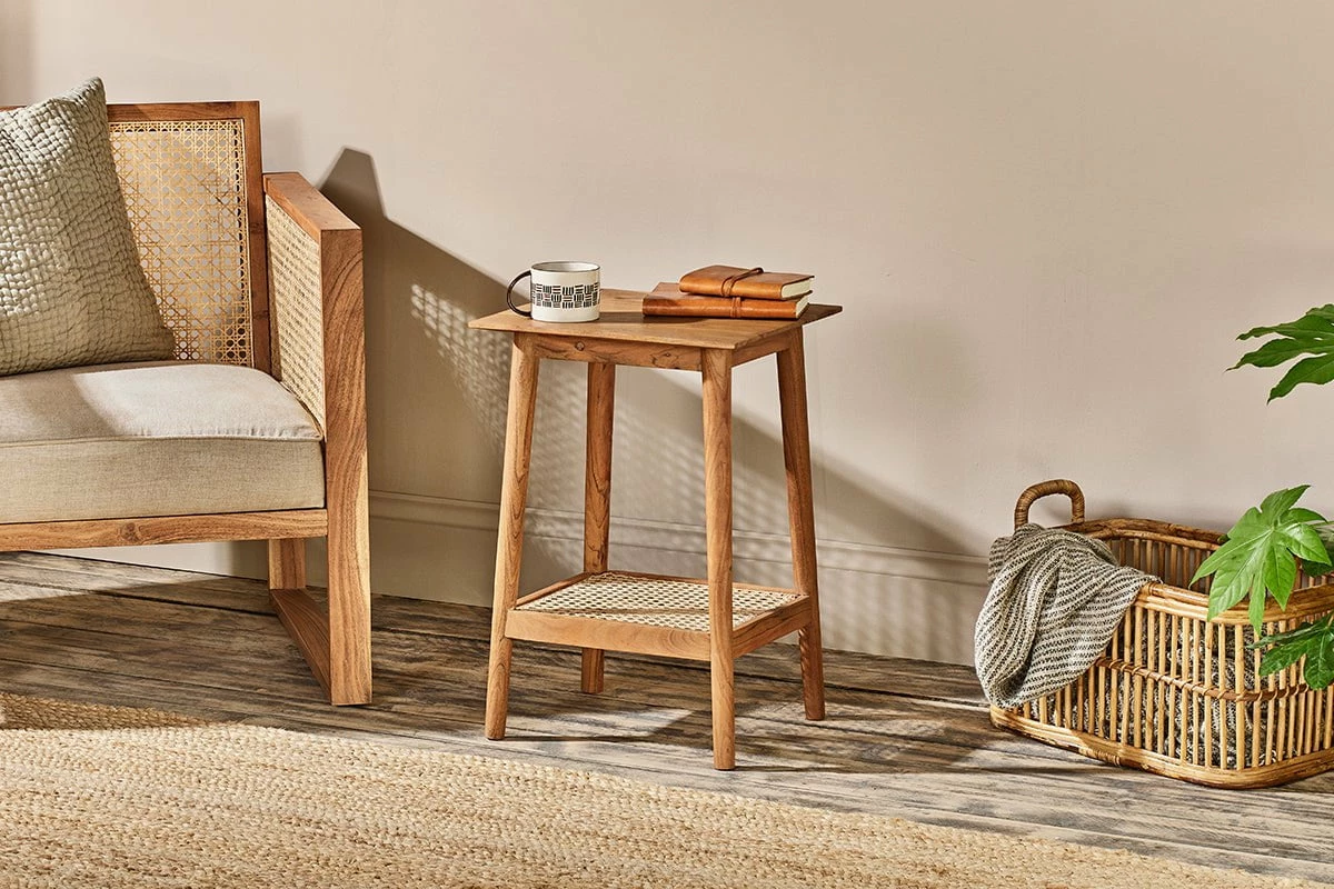 Erabar Acacia & Cane Side Table 3 Erabar Acacia & Cane Side Table