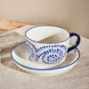 Eshani Ceramic Cup & Saucer - Indigo -furniture Sales Store nkuku eshani cup saucer indigo 5055672420309 32810158882992