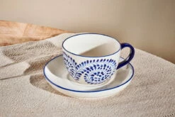 Eshani Ceramic Cup & Saucer - Indigo