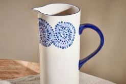 Eshani Ceramic Jug - Indigo -furniture Sales Store nkuku eshani jug indigo 5055672420286 32810161143984