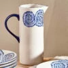 Eshani Ceramic Jug - Indigo -furniture Sales Store nkuku eshani jug indigo 5055672420286 32810161176752