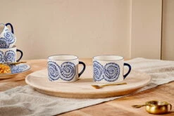 Eshani Ceramic Mug - Indigo - Large (Set Of 2)