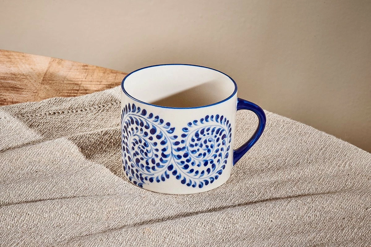 Eshani Ceramic Mug - Indigo - Small (Set Of 2) 4 Eshani Ceramic Mug - Indigo - Small (Set Of 2) - Image 2