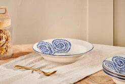 Eshani Ceramic Pasta Bowl - Indigo