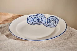 Eshani Ceramic Side Plate - Indigo -furniture Sales Store nkuku eshani side plate indigo 5055672420255 32810170351792