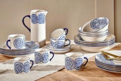 Eshani Ceramic Side Plate - Indigo -furniture Sales Store nkuku eshani side plate indigo 5055672420255 32810170417328
