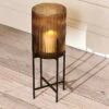 Eskaya Recylcled Glass Standing Lantern - Smoke Brown -furniture Sales Store nkuku eskaya recylcled glass standing lantern smoke brown 5 05567e 12 32807120109744