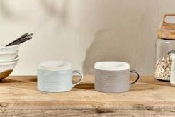 Faiz Mug - Light Blue & Grey - (Set Of 2)