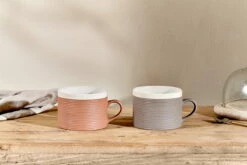 Faiz Mug - Terracotta & Grey - (Set Of 2)