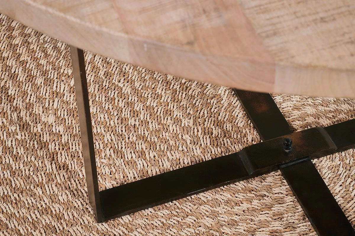 Fia Mango Wood Round Dining Table 8 Fia Mango Wood Round Dining Table - Image 6