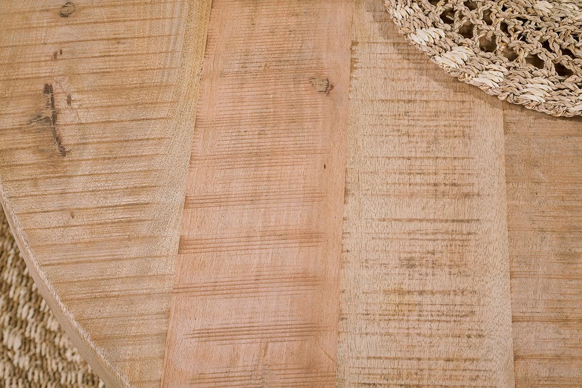 Fia Mango Wood Round Dining Table 7 Fia Mango Wood Round Dining Table - Image 5