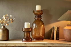Hapua Glass Candle Holder - Dark Amber 9 Hapua Glass Candle Holder - Dark Amber -furniture Sales Store nkuku hapua glass candle holder 31980598067376