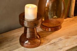 Hapua Glass Candle Holder - Dark Amber 10 Hapua Glass Candle Holder - Dark Amber -furniture Sales Store nkuku hapua glass candle holder 31980598231216